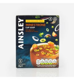 AINSLEY CUP A SOUP MINESTRONE 4PK