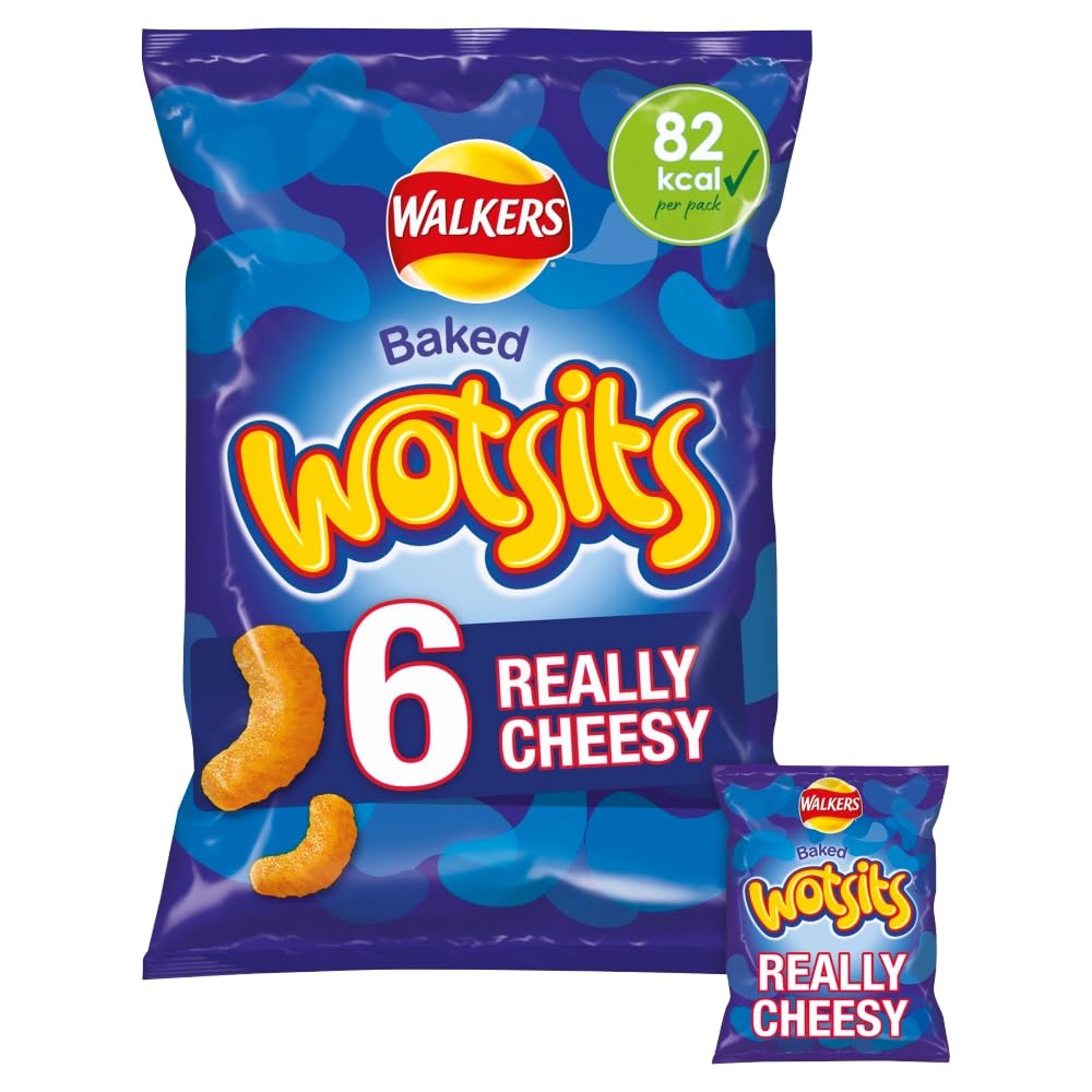 WALKERS WOTSITS REALLY CHEESY SNACKS 6PK