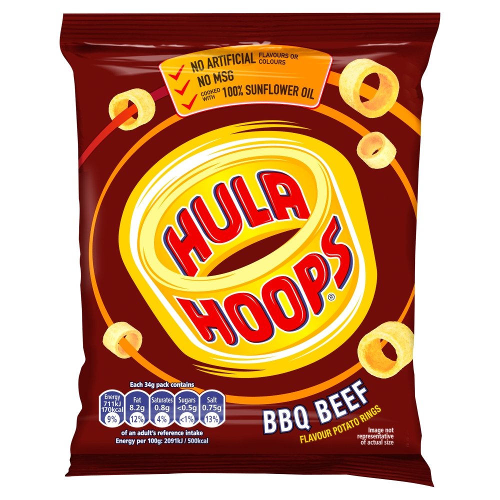 HULA HOOPS BBQ BEEF FLAVOUR POTATO RINGS