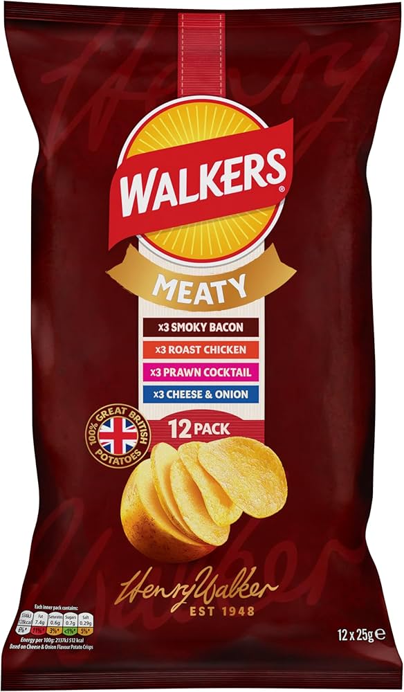 WALKERS MEATY CRISPS 12PK