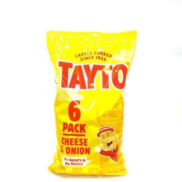 TAYTO CHEESE & ONION CRISPS 6PK