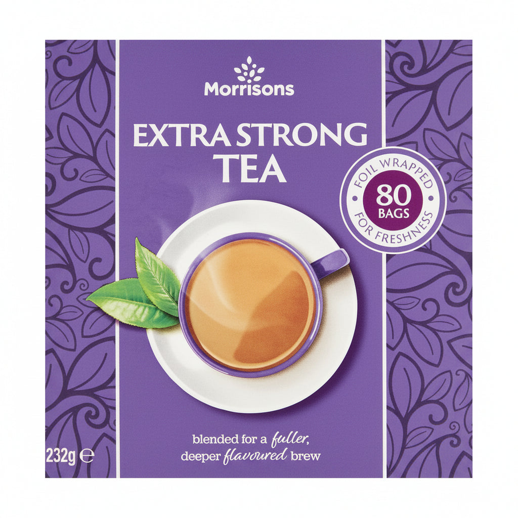 MORRISONS EXTRA STRONG 80 TEA BAGS