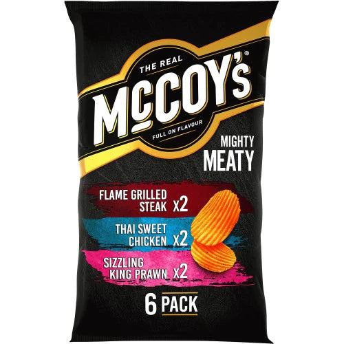 MCCOYS MEATY VARIETY CRISPS 6PK