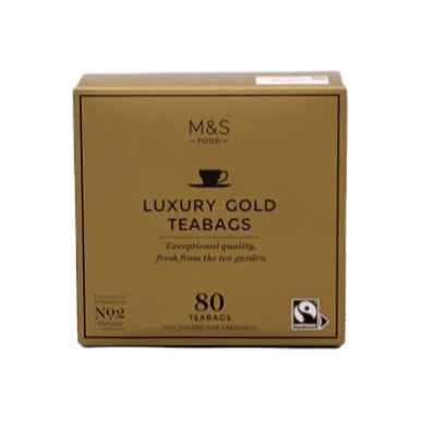 MARKS & SPENCER LUXURY GOLD 80 TEA BAGS