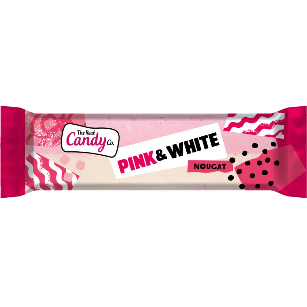 THE REAL CANDY CO PINK & WHITE NOUGAT