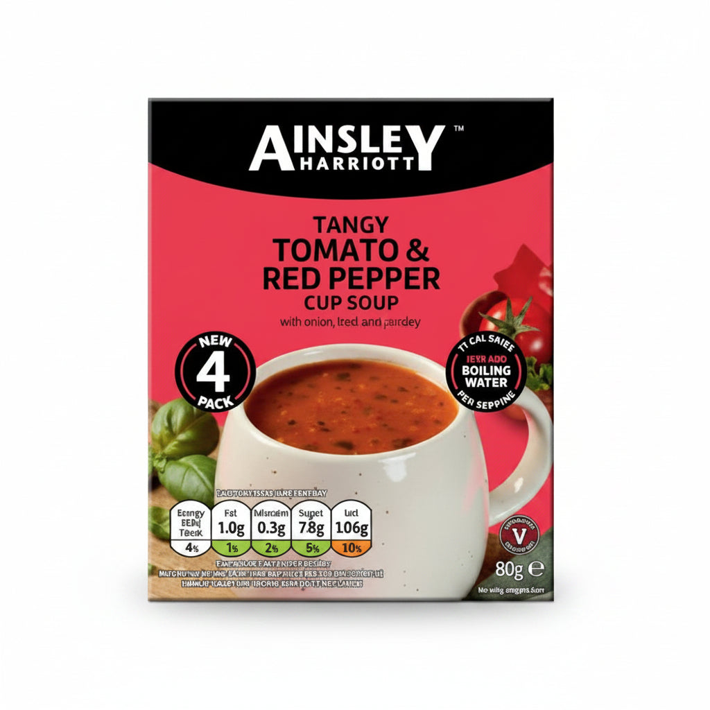 AINSLEY TOM&RED PEPPER CUP A SOUP 4PK