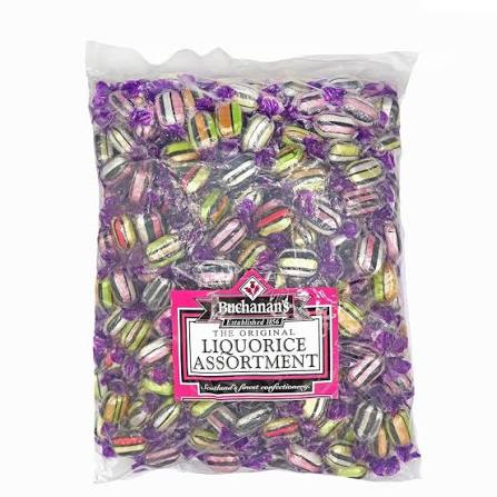 BULK BUCHANANS  LIQUORICE SATINS  ASST
