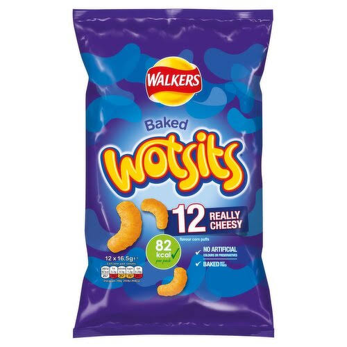 WALKERS BAKED WOTSITS REALLY CHEESY 12PK