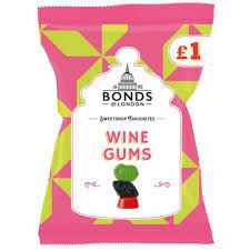 BONDS OF LONDON WINE GUMS BAG
