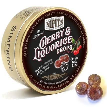 SIMPKINS NIPITS CHERRY/LIQUORICE DROPS