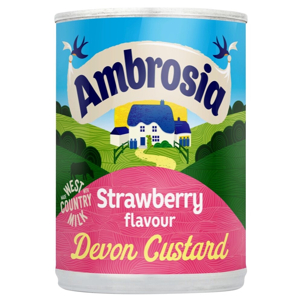 AMBROSIA STRAWBERRY DEVON CUSTARD TIN